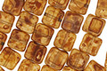 Czech Glass Matte Crystal Picasso Square 6mm