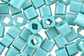 TOHO Opaque Turquoise Cube 3mm Seed Bead