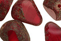 Czech Glass Oxblood Stone Picasso Chunky Table Cut Nugget 19x16mm