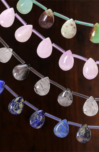 Gemstone Puff Teardrops