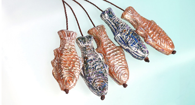 Czech glass trout beads
