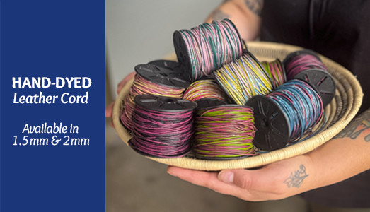 hand-dyed leather cord