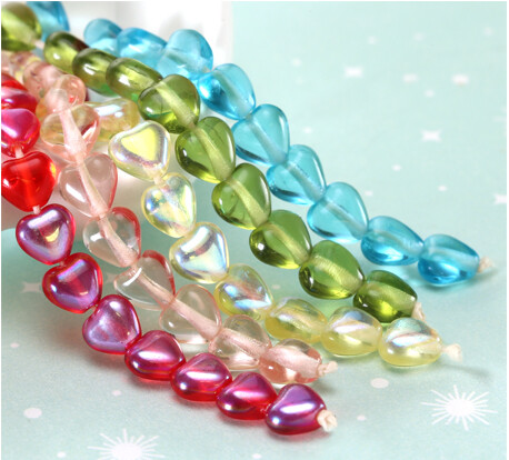 Czech Glass Hearts