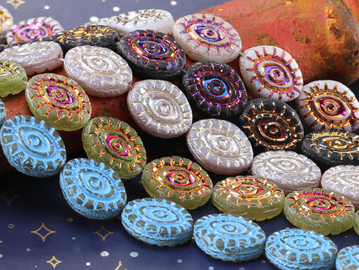 Czech glass evil eye beads