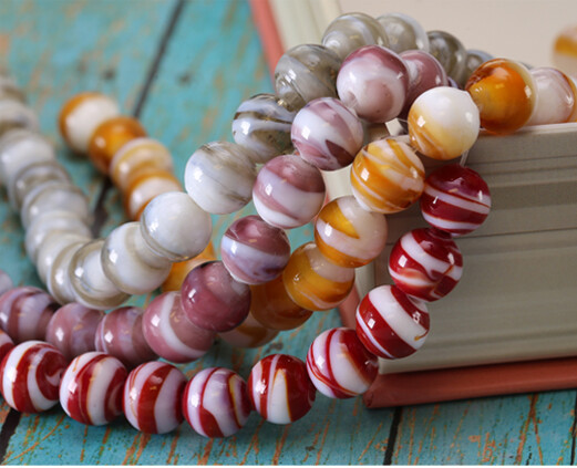 Lampwork glass rounds
