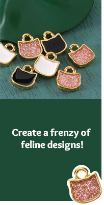 enamel cat charms
