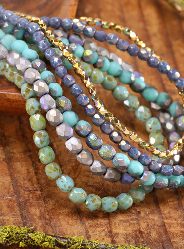 Czech Glass Fire Polished Rounds