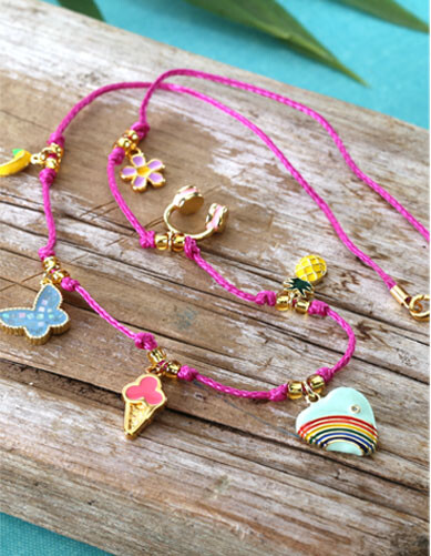 Enamel Charm Necklace