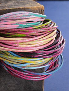 hand-dyed leather cord