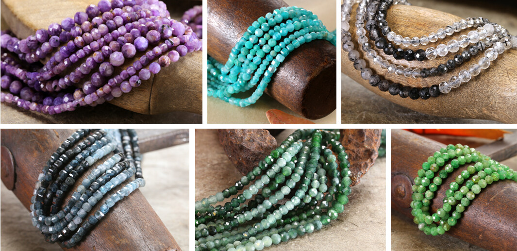 Faceted gem strands