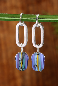Grace Lampwork Rondelle Earrings