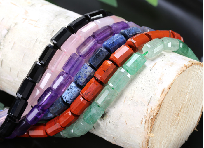 Microfaceted Gemstone Barrels