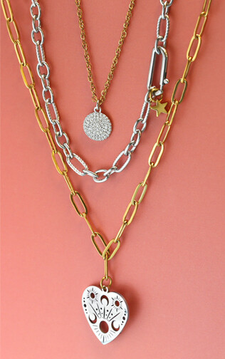 Stainless Steel Layered Necklace