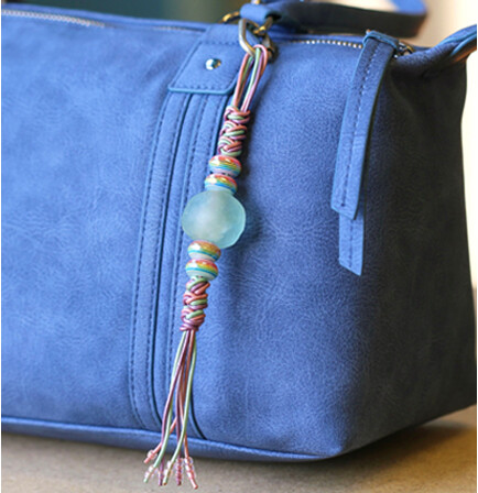 Resin Rainbow Large Hole Rondelle Bag Charm