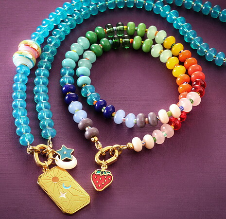 Glass Rondelle Necklaces