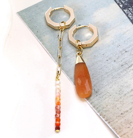 Pêches au Vin Rosé Earrings