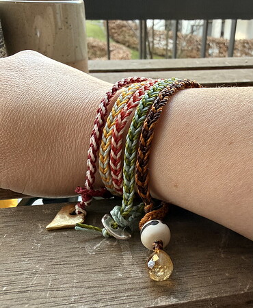 Crochet Chevron Cord Bracelets