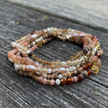 thumbnail image 2 of Natural Sunstone Faceted Round Rondelle Beads Strand – 2.5 Mm, 33 Cm, AAA Quality For Jewelry Making 2 of 2