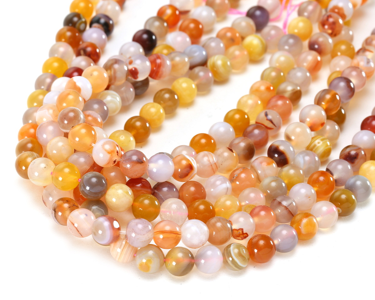 Natural Multi Agate Round 8mm