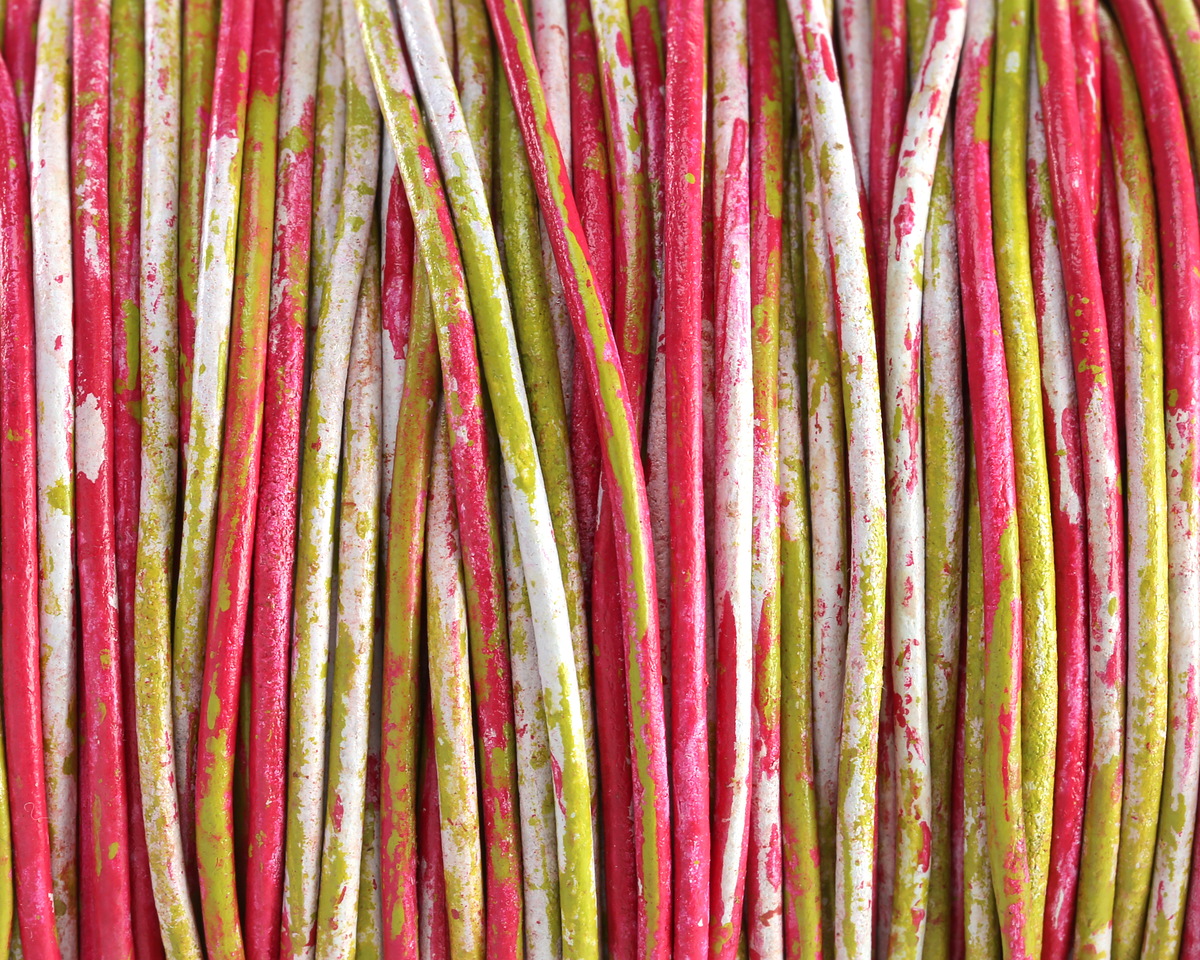 Blossom Mist Round Leather Cord 2mm