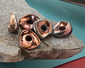 Mykonos Ceramic Iridescent Copper Patina Nugget Spacer 18-20mm