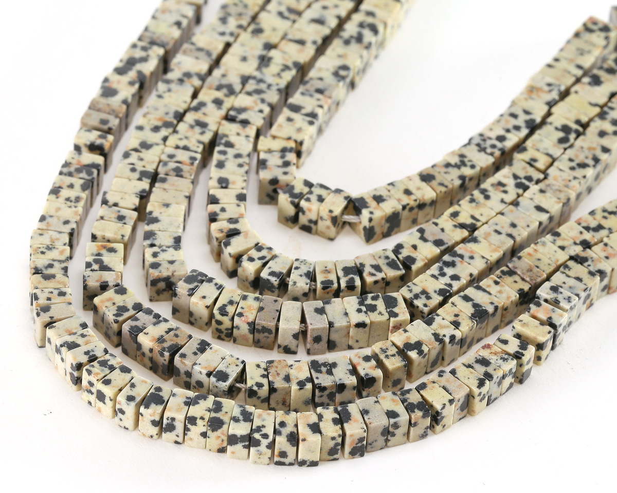 Dalmatian Jasper Squaredelle 3x6mm