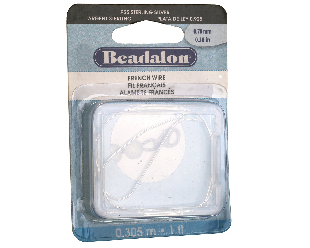 Beadalon Sterling Silver French Wire, 0.70mm, 30.4cm/12in