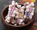 Czech Glass White w/ Rainbow Metallic Butterfly 16x11mm