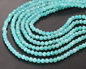 Peruvian Amazonite (AAA) Diamond Cut Faceted Round 3-3.5mm