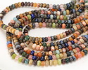 Multi Gemstone (Red Jasper, Howlite Turquoise, Citrine, Cherry Quartz, Jasper) Rondelle 4x6mm