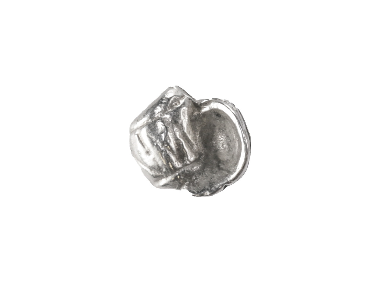 Mykonos Antique Silver (plated) Patterned Turbo Shell 10mm