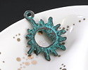 Mykonos Copper (plated) Patina Openwork Sun & Moon Focal 20x25mm