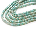 Brazil Amazonite Microfaceted Heishi 3x6mm