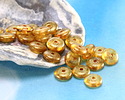 Czech Glass Dandelion w/ Gold Spacer 2x6mm