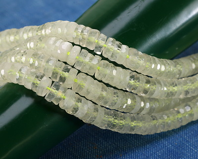 Lemon Quartz Microfaceted Heishi 2x6mm