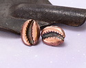 Mykonos Antique Copper (plated) Cowrie Shell Focal Bead 12x7mm