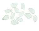 Seafoam Beach-Style Glass Small Freeform Drop 6-12x11-15mm