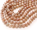 Peach Moonstone w/ AB Luster Round 8mm