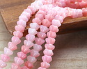 Czech Glass Strawberries & Cream Bellflower 5x6mm