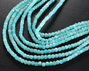 Brazilian Amazonite (A) Microfaceted Miracle Cube 3mm
