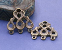 Mykonos Antique Brass (plated) Serpent Chandelier Focal Link 18x19mm