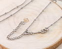 Stainless Steel Satellite Chain, 18" Finished w/ 3 jump rings & 2" extender