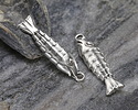 Antique Silver (plated) Fish Focal 8x32mm