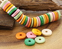 Mykonos Ceramic Island Sunset Thin Rondelle Mix 2-4x13mm