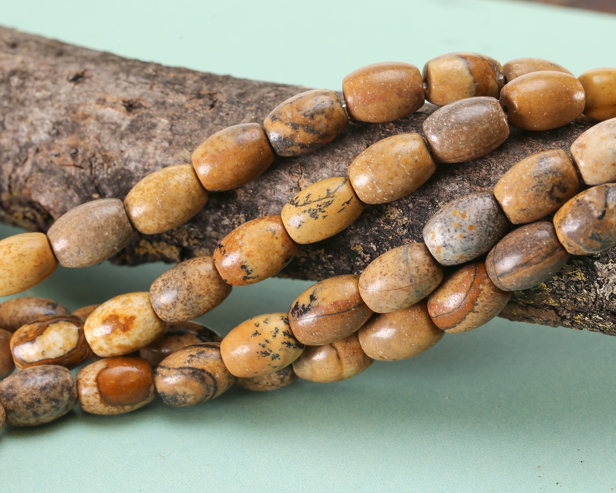 Picture Jasper Rice 9x6mm