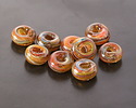 Unicorne Beads Glass Bird of Paradise Donut 4-6x9-11mm
