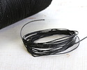 Linhasita Black (PRETO) Waxed Polyester Cord PE-1 0.35mm