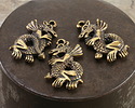 Mykonos Antique Brass (plated) Scaled Dragon Focal 19x33mm
