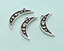 Antique Silver (plated) Celestial Crescent Moon Focal 7x25mm