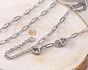 Stainless Steel Small Paperclip Chain, 18" Finished w/ 3 jump rings & 2" extender, 7.9x2.3mm links